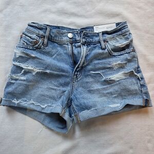 NWT American Eagle Outfitters Distressed Ripped Blue Jean Shorts